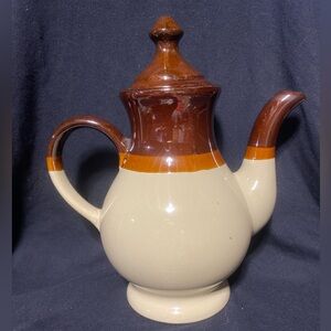 Teapot Vintage tricolor, ceramic teapot stoneware